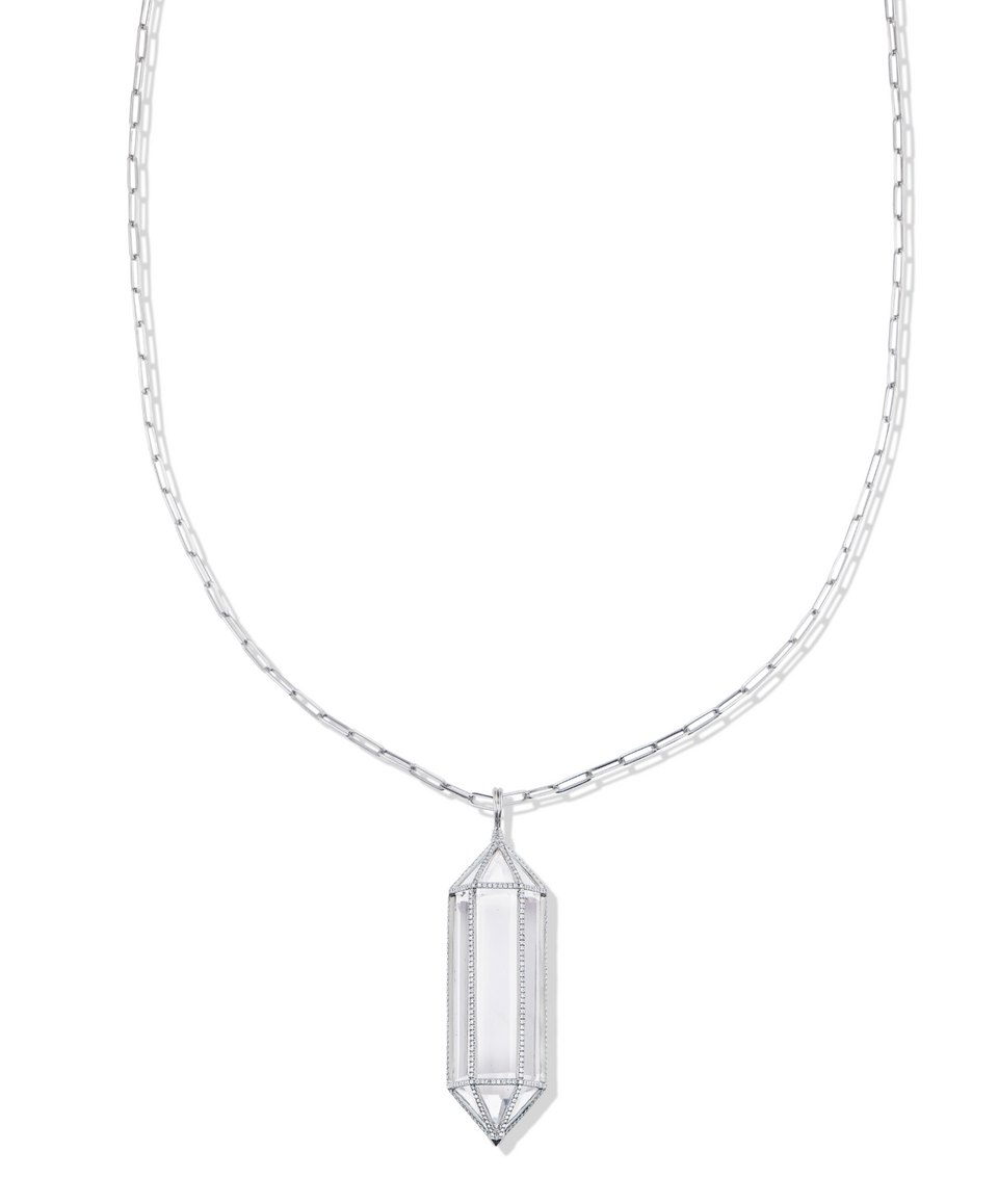 Art Deco Diamond Rock Crystal Necklace in Platinum – Boylerpf